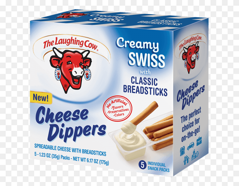 634x594 Laughing Cow Creamy Swiss Cheese Dippers 5 1 Creamy Swiss Cheese Dippers, Dessert, Food, Cream HD PNG Download