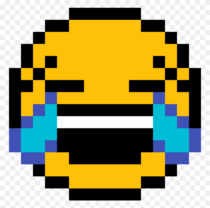 769x769 Laughing Emoji Pixel Art Emoji, Pac Man HD PNG Download