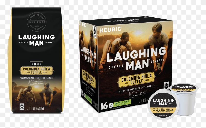3488x2072 Laughing Man Coffee Laughing Man Dukale39s Blend Coffee HD PNG Download