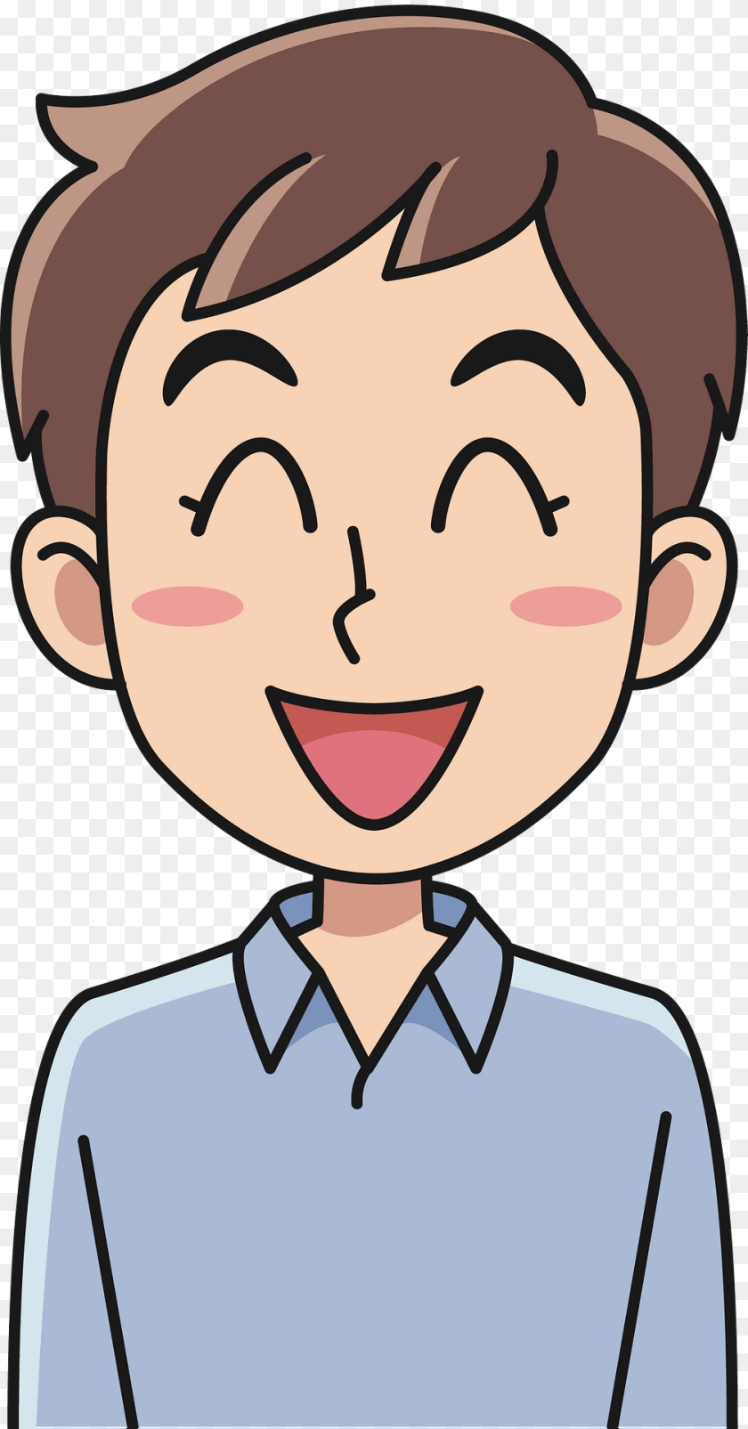 1005x1920 Laughing Young Man Clipart, Person, Face, Head, Book PNG