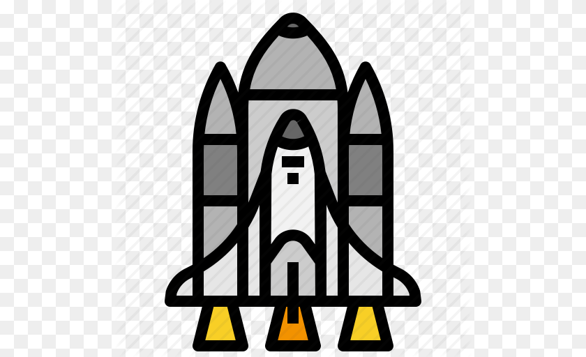Launch Rocket Ship Space Transport Transportation Icon, Aircraft, Spaceship, Vehicle, Space Shuttle Sticker PNG