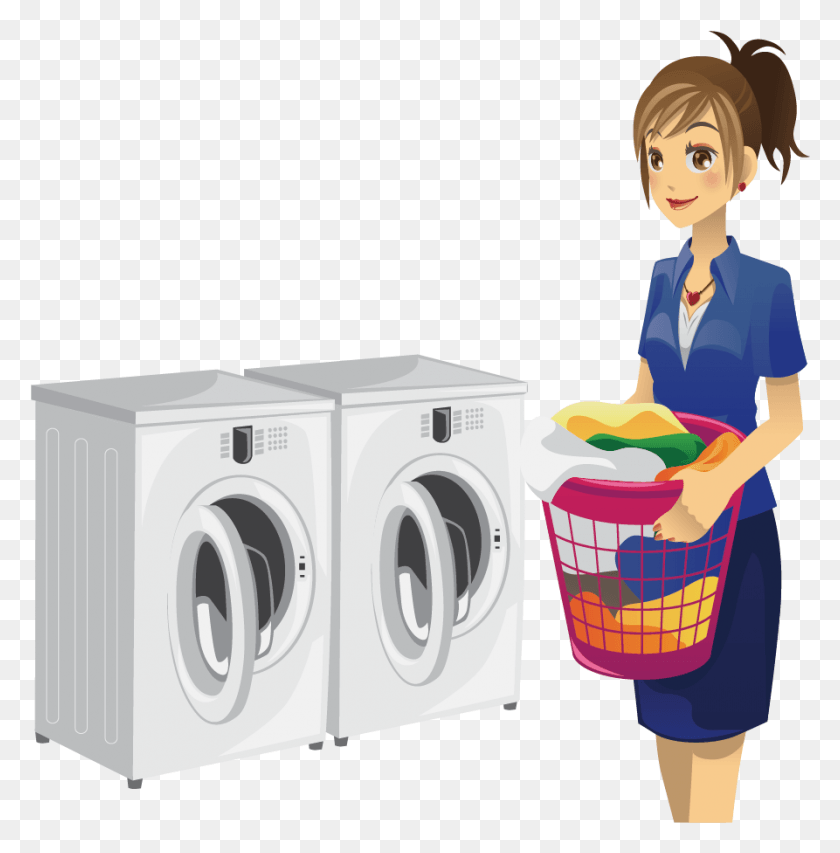 893x908 Laundry Room Washing Machine Clip Art Clipart Laundry, Appliance, Person, Human HD PNG Download