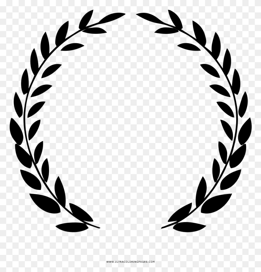 829x867 Laurel Wreath Coloring, Gray, World Of Warcraft HD PNG Download
