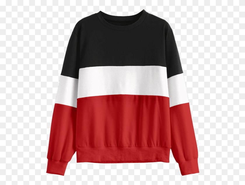 528x574 Lava Red Striped Full Regular Sweatshirt Wide Stripe Sweater, Clothing, Apparel, Hoodie HD PNG Download