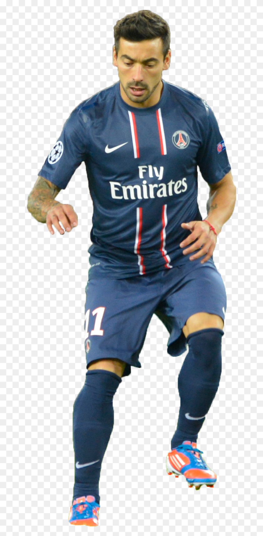 671x1653 Lavezzi Player, Ropa, Persona, Pantalones Cortos Hd Png