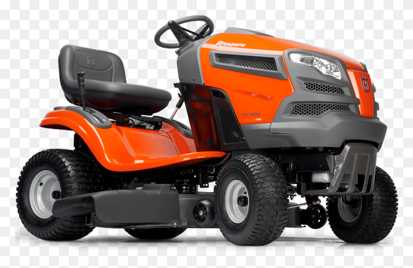1002x622 Lawn Mower Husqvarna Tractor 46 Black Craftsman Tractor, Tool, Wheel, Machine HD PNG Download