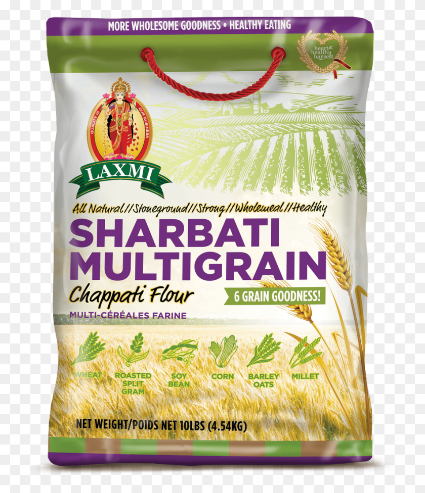 885x1040 Laxmi Multigrain Sharbati Chappati Flour Laxmi Sharbati Multigrain, Plant, Food, Noodle HD PNG Download
