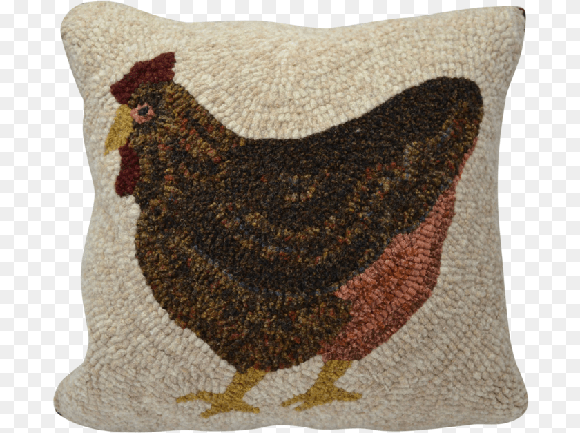 691x627 Laying Hen Hooked Decor Pillow Laying Hen Hooked Decor Chicken, Home Decor, Cushion, Rug, Glove Sticker PNG