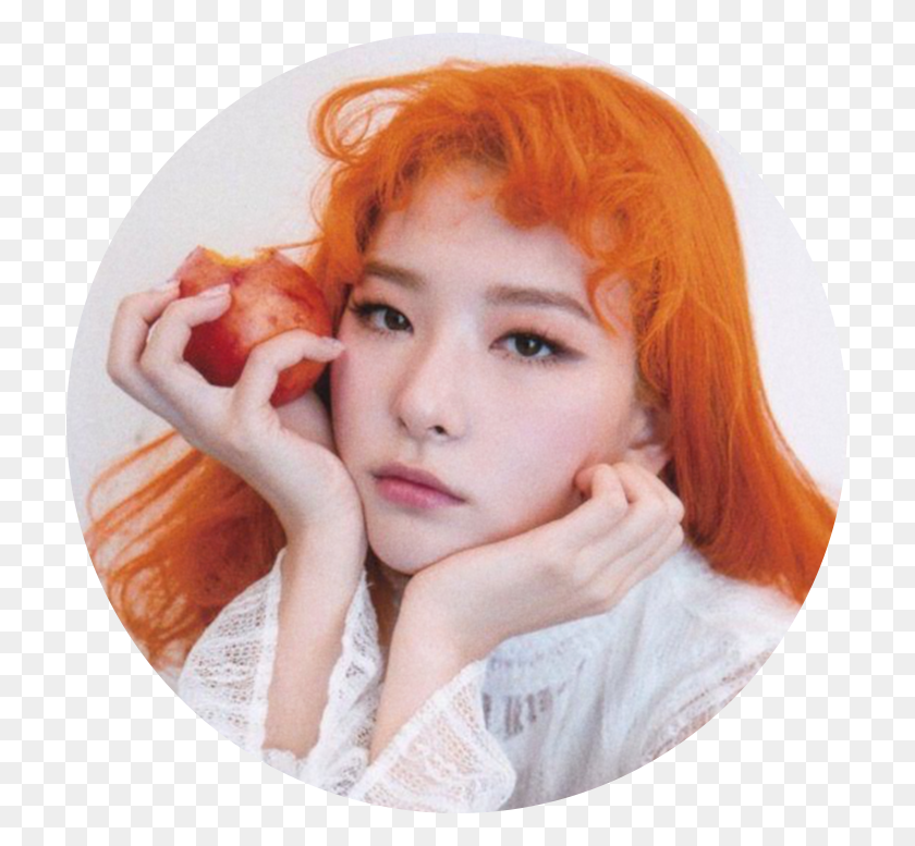 717x717 Layouts Kang Seulgi Layouts Likeampreblog If Asian With Orange Hair, Face, Person, Human HD PNG Download