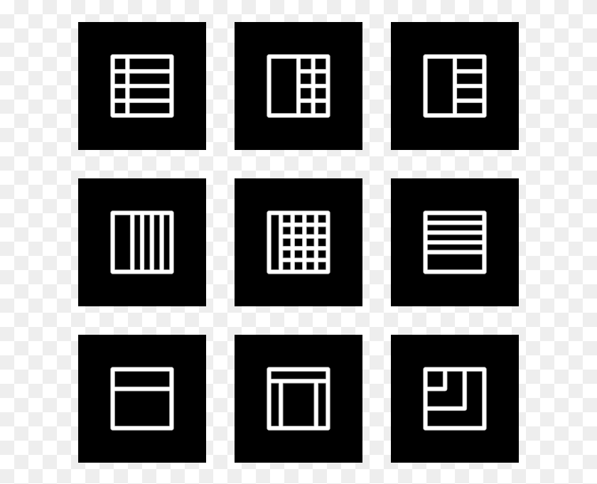 621x621 Layouts Outline Icon In Style Flat Square White On Tile Dashboard, First Aid, Text, Game HD PNG Download