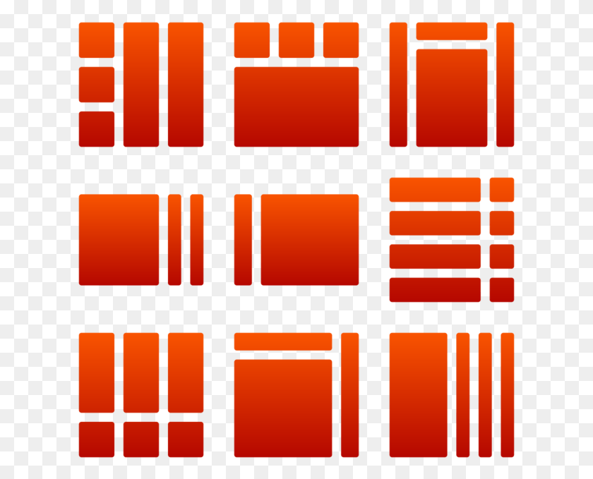 619x619 Layouts Rounded Icon In Style Simple Red Gradient Graphic Design, Shelf, Lighting, Text HD PNG Download