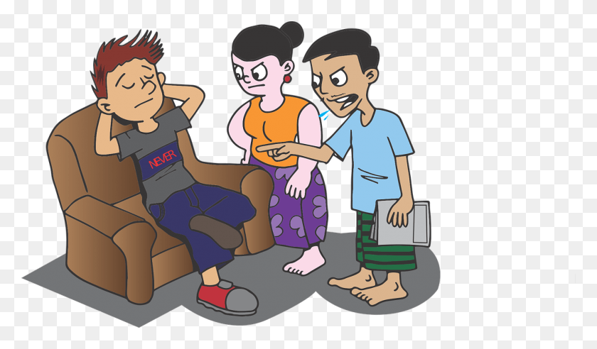1280x709 Lazy Son Student Home Mother Woman Boy Mom Enfant Paresseux, Person, Human, People HD PNG Download