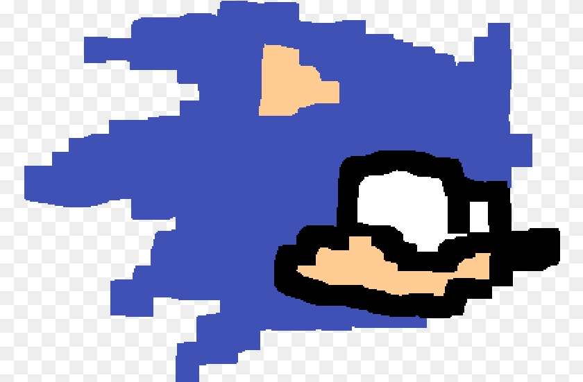 Lazy Sonic 3 Sprite Head 8 Bit Sonic Gif PNG