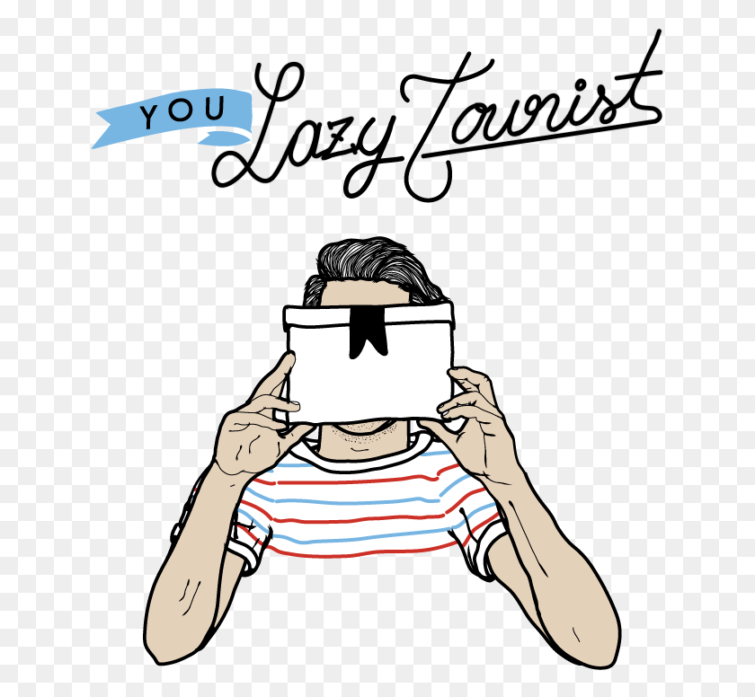 639x716 Lazy Tourist Cartoon, Person, Human, Arm HD PNG Download