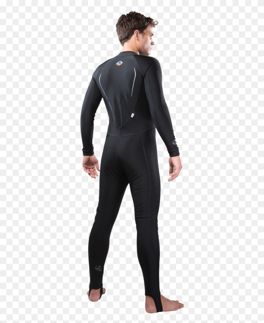 332x968 Lc Pt Fullsuit Frontzip Back Web Copy Copy Diving Wetsuit Back View, Clothing, Pants, Person HD PNG Download