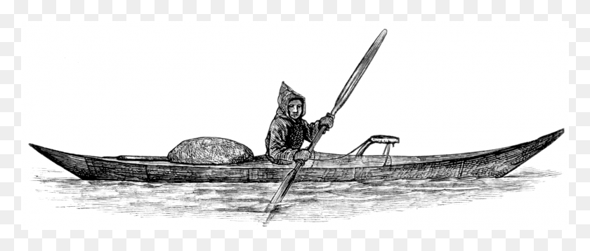 1484x568 Le Kayak Inuit Kayak, Rowboat, Boat, Vehicle HD PNG Download