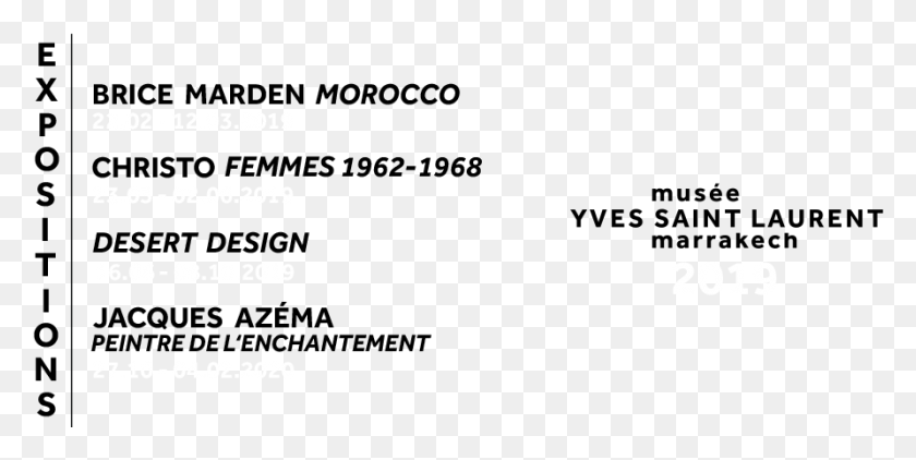 892x415 Le Muse Yves Saint Laurent De Marrakech Est Un Muse Barraques Reus, Text, Outdoors, Alphabet HD PNG Download