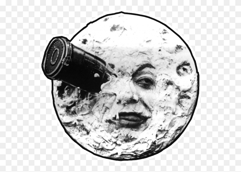 569x542 Descargar Png Le Voyage Dans La Lune Moon Face, Head, Person, Human Hd Png