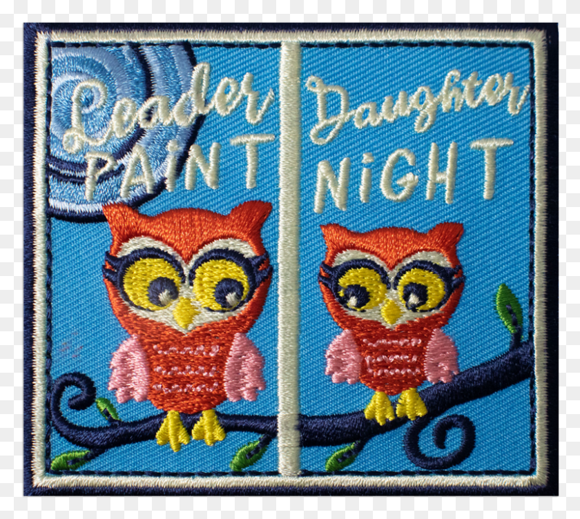 799x709 Leader Daughter Paint Night Patch, Embroidery, Pattern, Text HD PNG Download