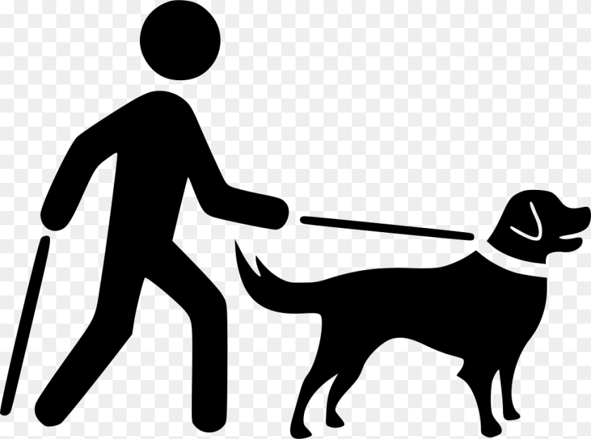 Leader Dog Dog Blind, Silhouette, Stencil, Person, Walking Transparent PNG