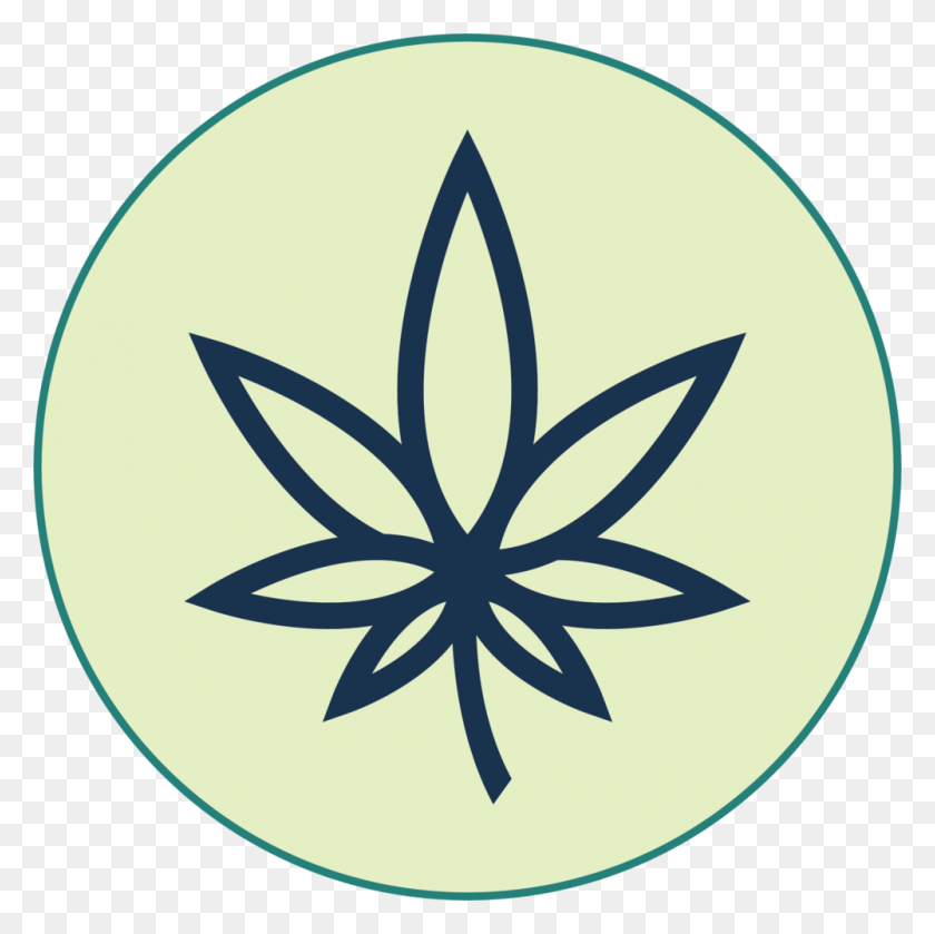 1000x1000 Leaf Cannabis Icon, Symbol, Logo, Trademark HD PNG Download