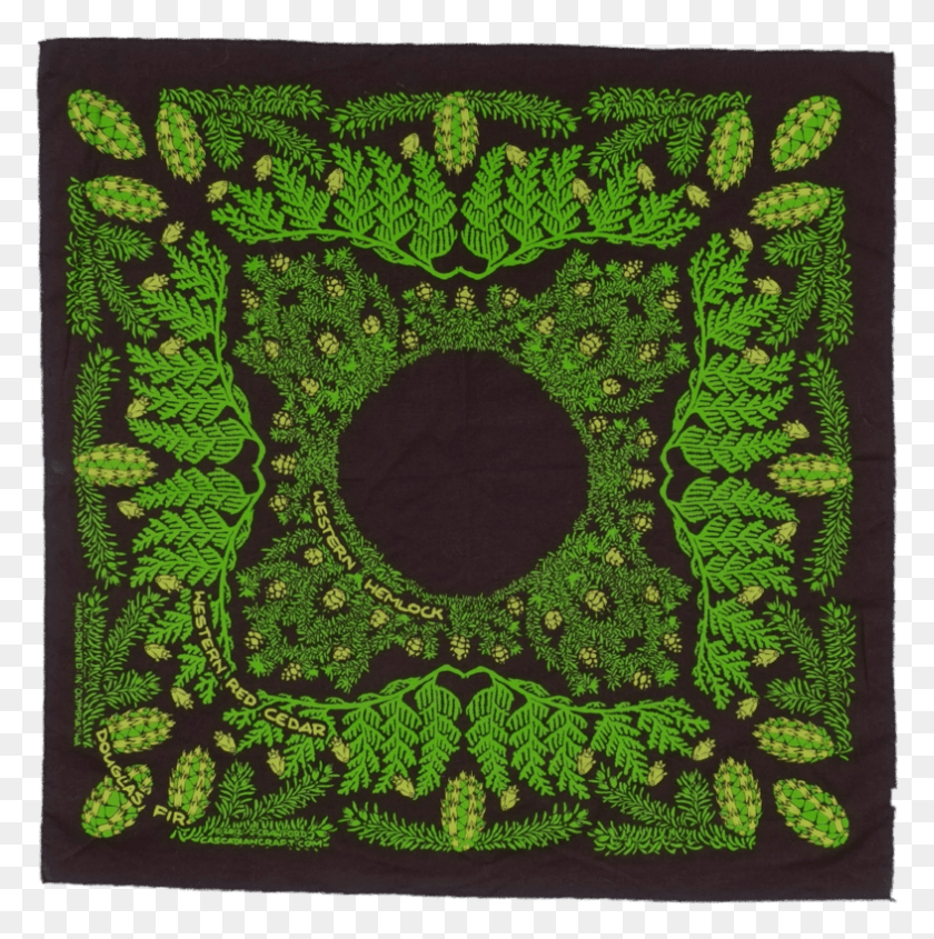 786x792 Leaf Green On Black Placemat, Rug, Text HD PNG Download