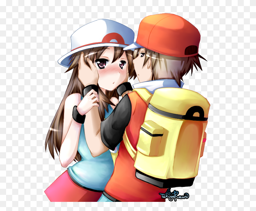 556x633 Leaf Pokemon Red And Leaf, Helmet, Clothing, Apparel HD PNG Download