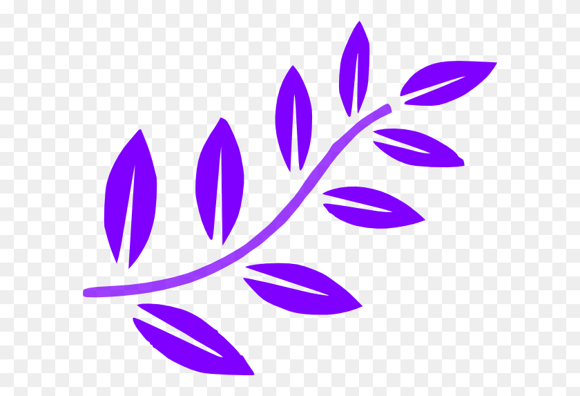 600x513 Leaf Transparent Purple Olive Branch Clipart Black And White, Graphics, Floral Design HD PNG Download