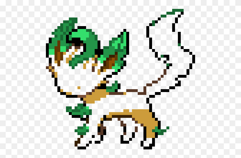521x491 Leafeon Leafeon Pixel Art, Text, Rug, Ornament HD PNG Download