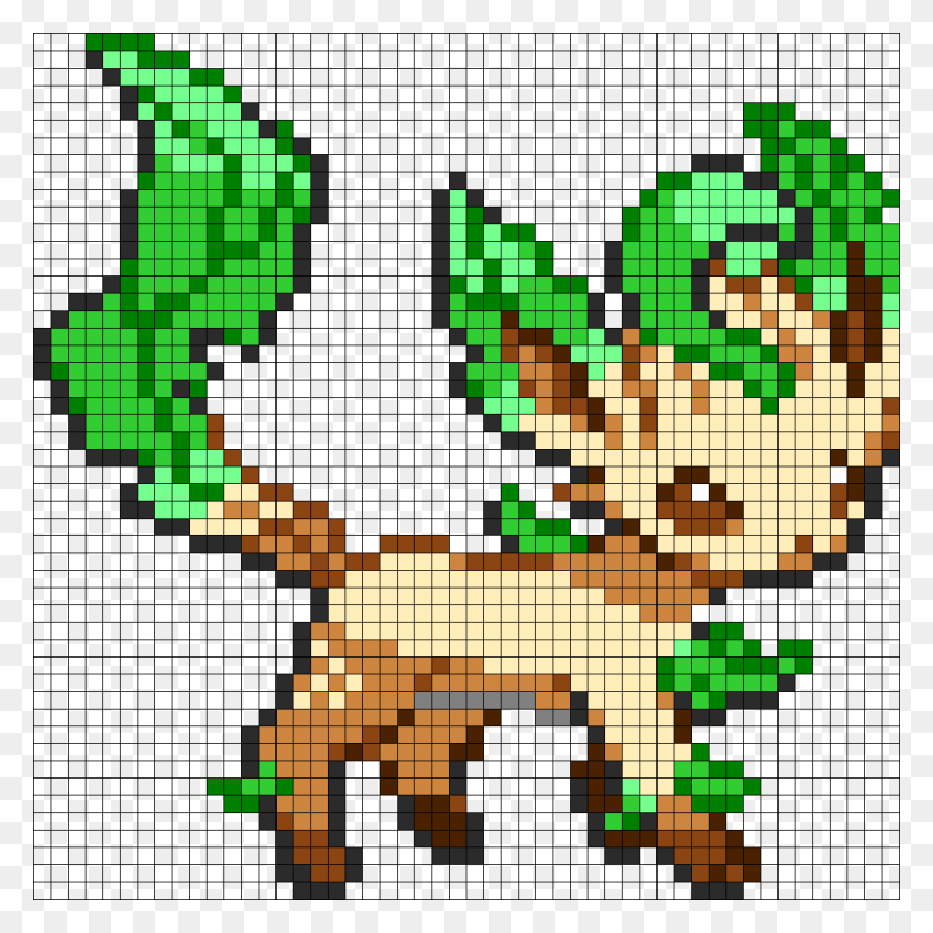 1051x1051 Leafeon Perler Bead Pattern Bead Sprite Leafeon And Sylveon Fusion, Rug, Dragon, Face HD PNG Download