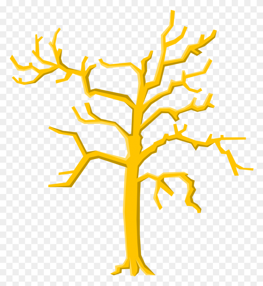 812x890 Leafless Tree By Sierksma Illustration, Cross, Symbol, Plant HD PNG Download