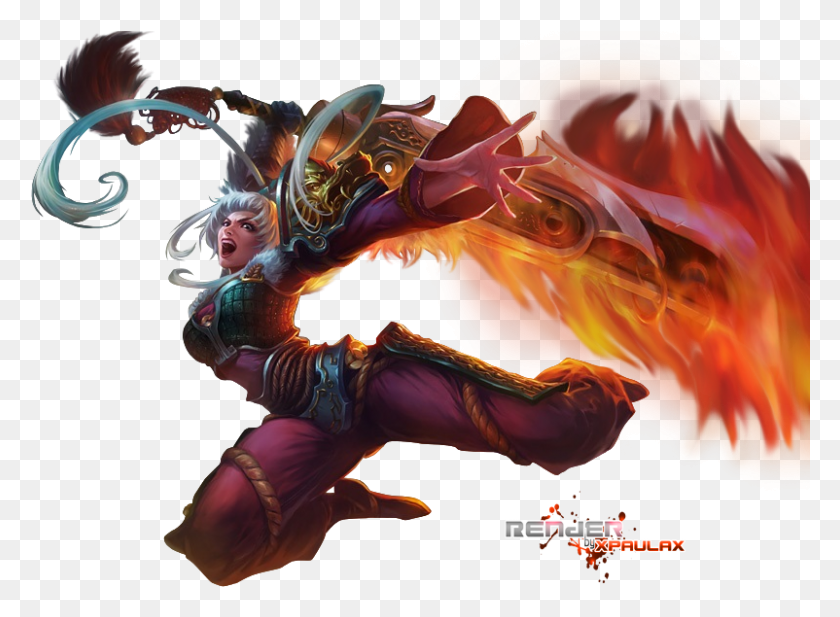 802x573 League Of Legends Clipart Riven Dragon Blade Riven, Person, Human, Sweets HD PNG Download
