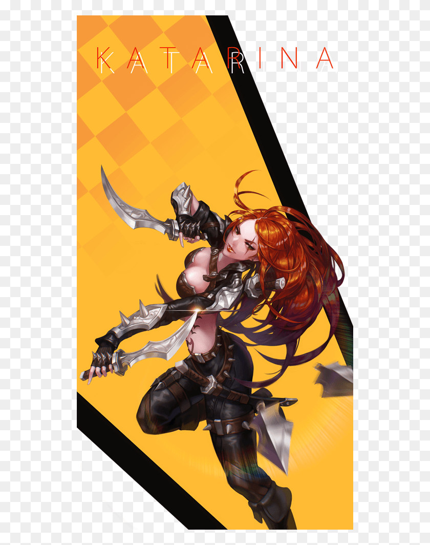 540x1004 League Of Legends Remake Queen Katarina Fiction, Poster, Advertisement, Person HD PNG Download