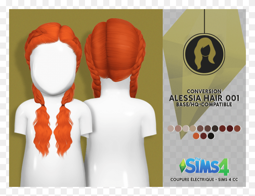 800x600 Leah Lillith Alessia Hair Sims 4 Cc Niño Pequeño Cabello, Cartel, Publicidad, Ropa Hd Png