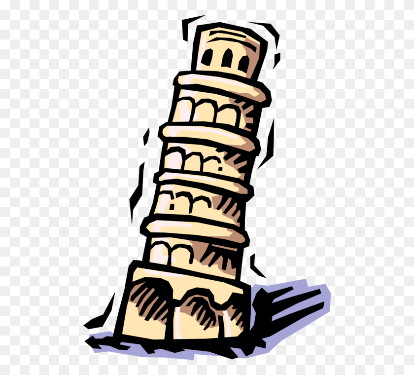 502x700 Leaning Of Pisa Image Illustration Campanile Freestanding Leaning Tower Of Pisa Clipart, Cream, Dessert, Food HD PNG Download