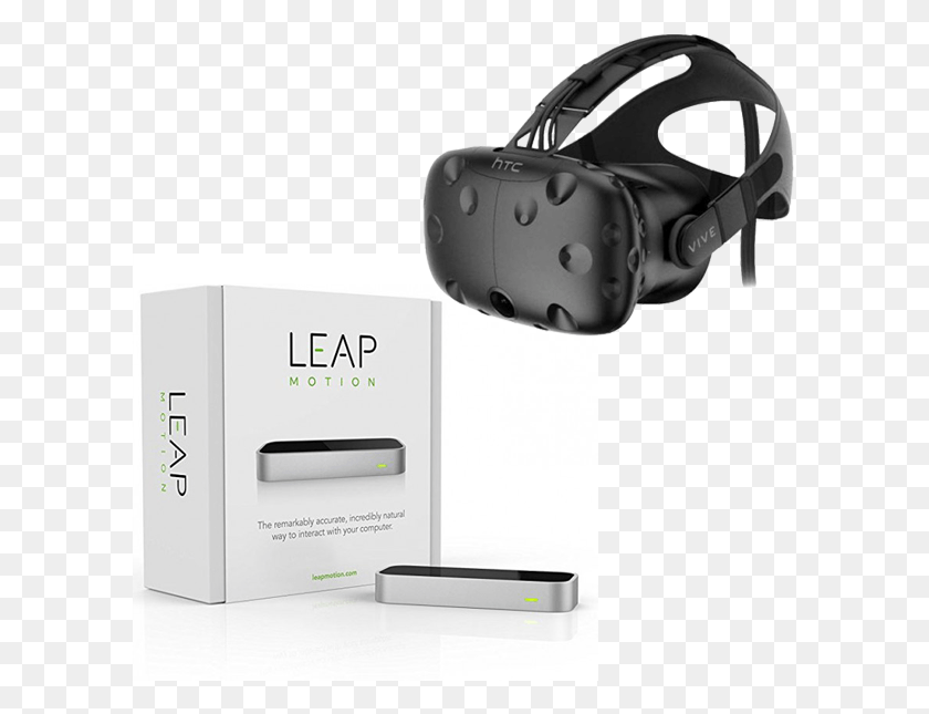 601x585 Leap Motion Controller With Htc Vive Virtual Reality Gafas De Realidad Virtual Precio, Helmet, Clothing, Apparel HD PNG Download