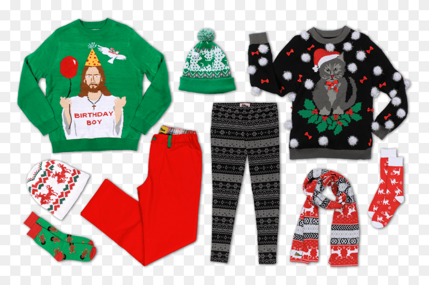 1266x809 Learn About National Christmas Day Official Sponsor Ugly Sweater Day, Clothing, Apparel, Long Sleeve HD PNG Download
