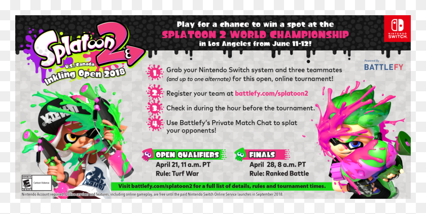1200x558 Learn How To Register Your Team Along With One Alternate Splatoon 2 Inkling Open, Poster, Advertisement, Flyer HD PNG Download