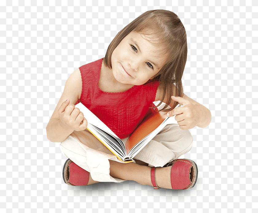 544x635 Learn More About Bright Modules Here Little Girl Sitting, Person, Human, Reading HD PNG Download