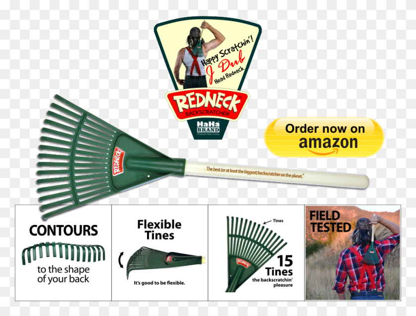 961x714 Learn More Redneck Back Scratcher, Person, Human, Rake HD PNG Download