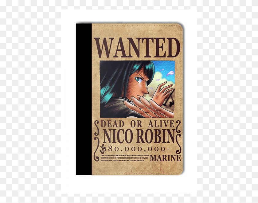 443x601 Кожаный Ipad Wanted Op 008 One Piece Wanted Posters Робин, Человек, Человек, Книга Hd Png Скачать