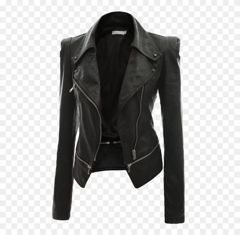 480x761 Leather Jacket For Women, Clothing, Apparel, Coat HD PNG Download