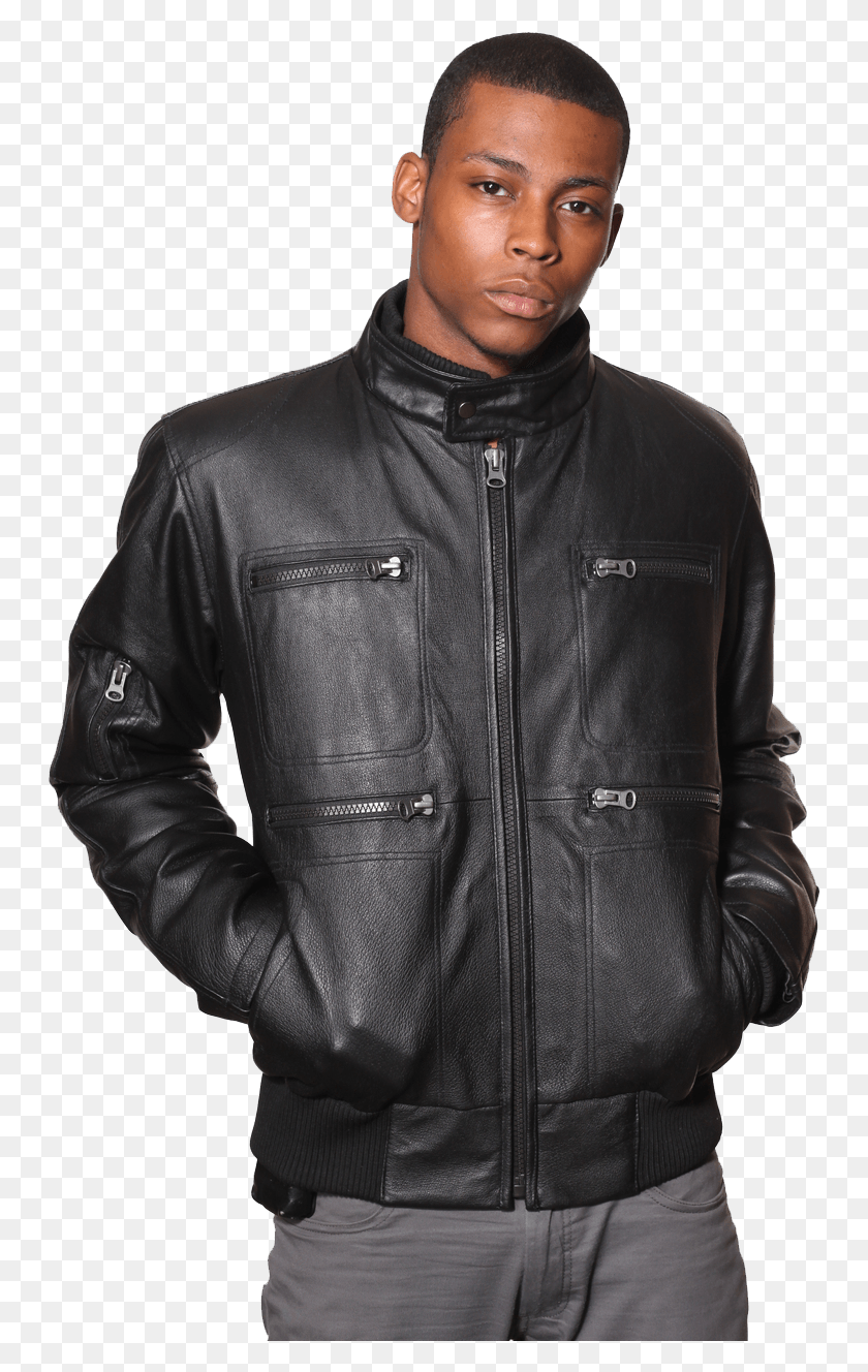 748x1268 Leather Jacket Leather Jacket, Clothing, Apparel, Coat HD PNG Download