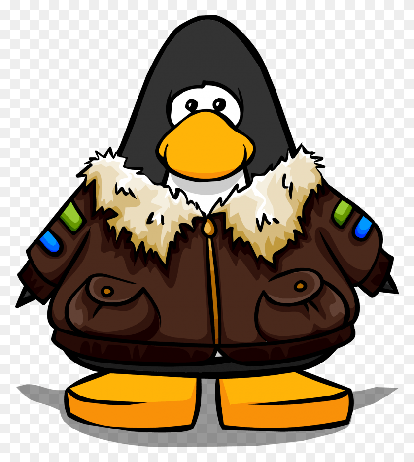 1380x1554 Leather Pilots Jacket On A Player Card Penguin From Club Penguin, Plant, Food, Sweets Descargar Hd Png
