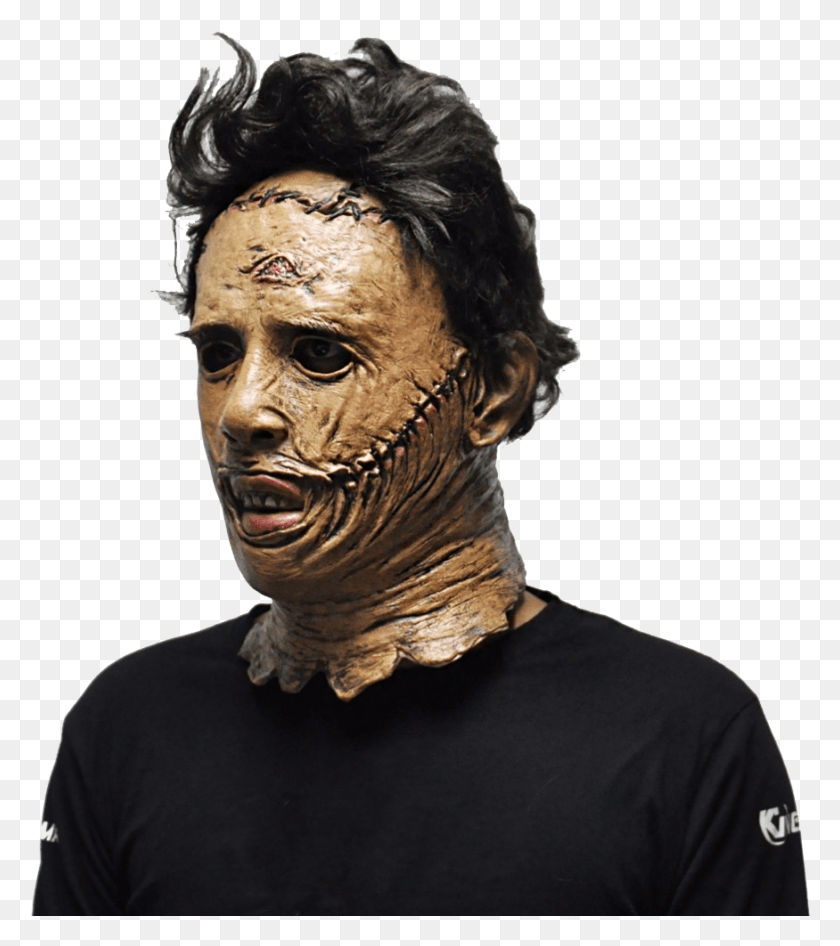 875x995 Leatherface Mask The Texas Chainsaw Massacre Background Leatherface Transparent, Head, Face, Person HD PNG Download
