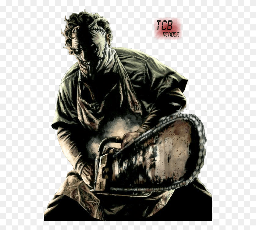 550x695 Leatherface Michael Myers And Leatherface, Person, Human, Poster HD PNG Download