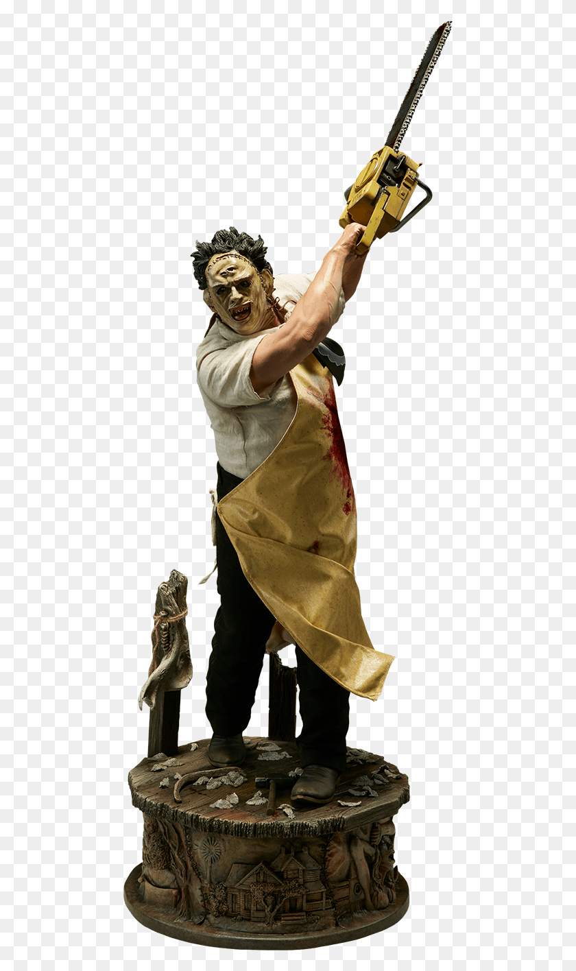 480x1356 Leatherface Premium Format Figure Statue By Sideshow, Person, Human, Clothing HD PNG Download