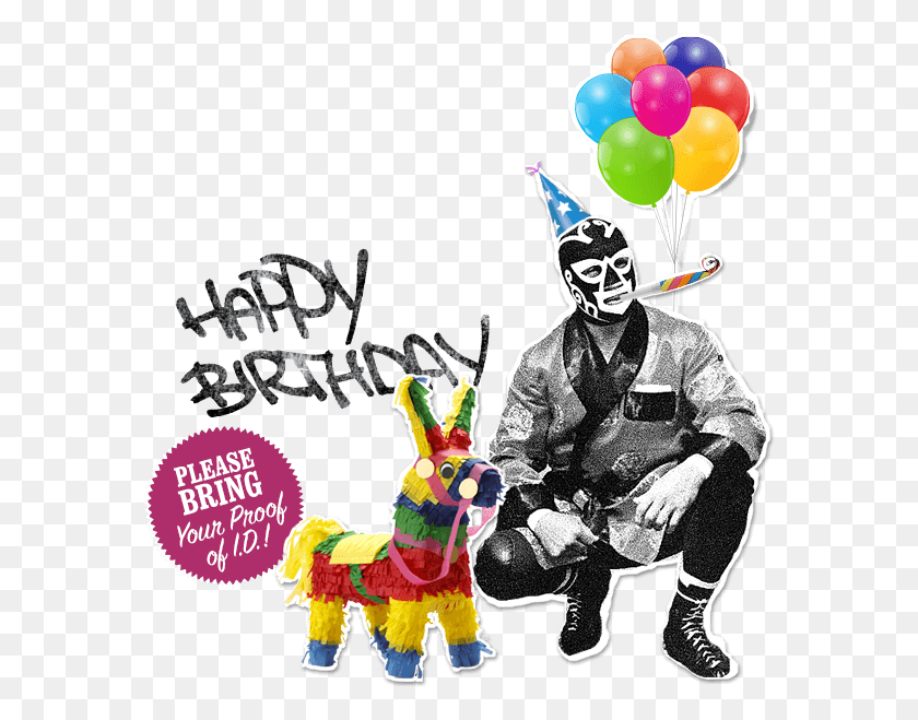 578x599 Leave This Field Empty If You39re Human Lucha Libre Birthday, Person, Balloon, Ball HD PNG Download