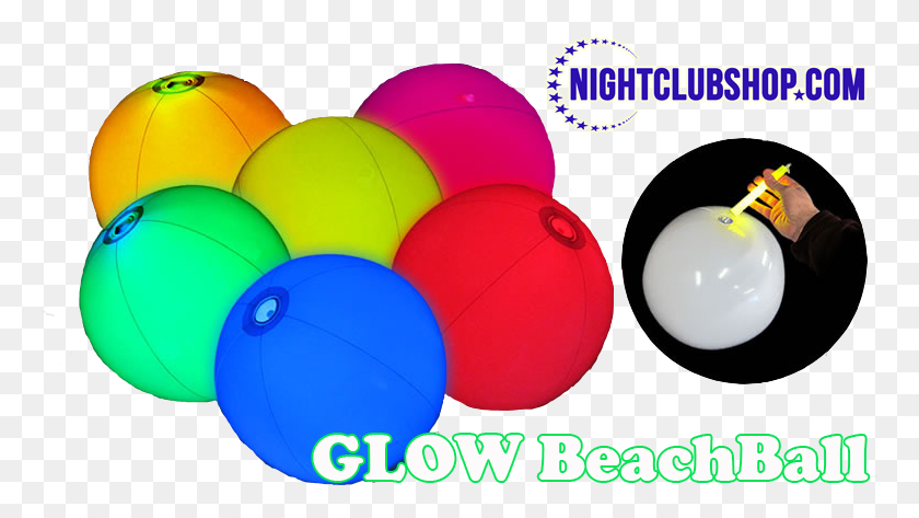 765x413 Led Light Up Illuminated Beachball Beachball Glow Stick Ball, Balloon HD PNG Download