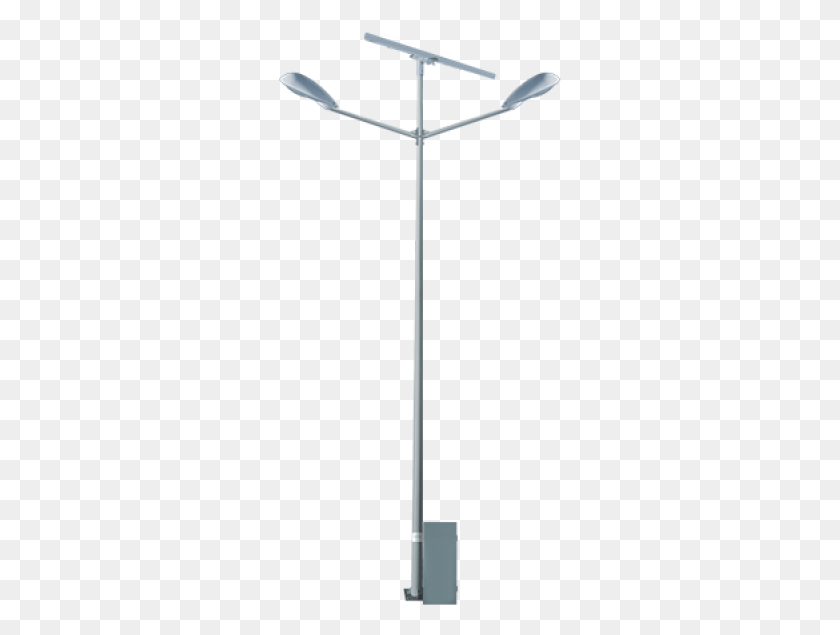 283x575 Led Pole Light Heads Thcr Sl07 Солнечная Двойная Светодиодная Лампа 38 Вт, Фонарный Столб, Вспомогательный Столб, Весла Png Скачать